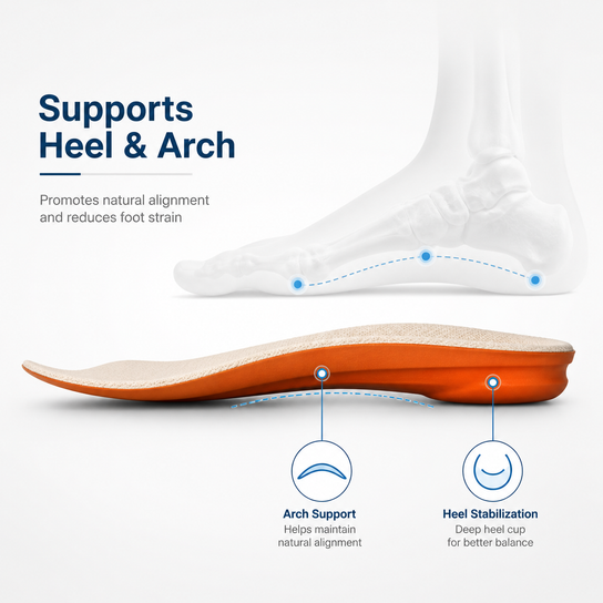 3/4 Comfort Fit Insole | for Over-Pronation and Heel Pain | Curafoot