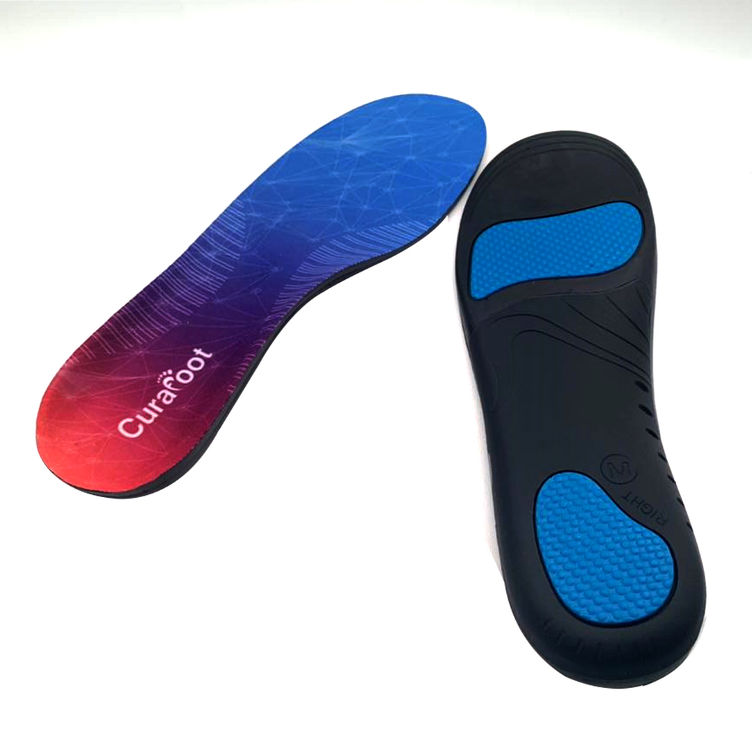 Curafoot Sports Shoe Insoles for Running and Exercising| Absorb Shock| Heel  Padding